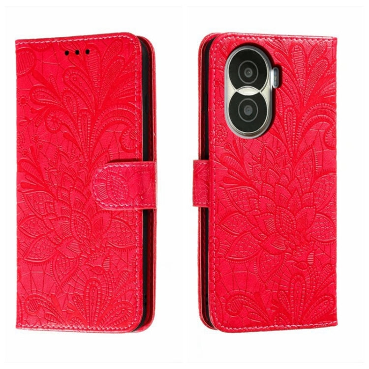 For Honor X40i Lace Flower Embossing Flip Leather Phone Case