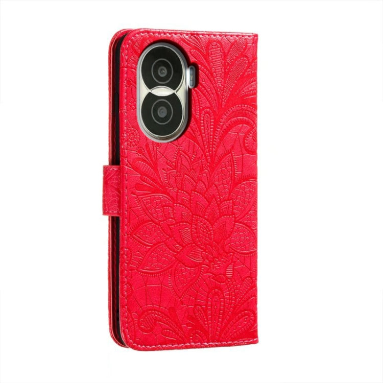 For Honor X40i Lace Flower Embossing Flip Leather Phone Case