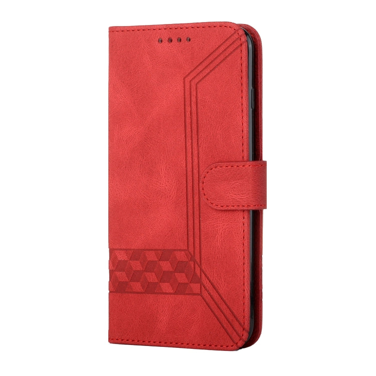 For Samsung Galaxy S23+ 5G Cubic Skin Feel Flip Leather Phone Case