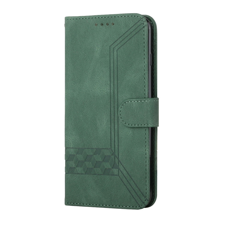 For Samsung Galaxy S23+ 5G Cubic Skin Feel Flip Leather Phone Case