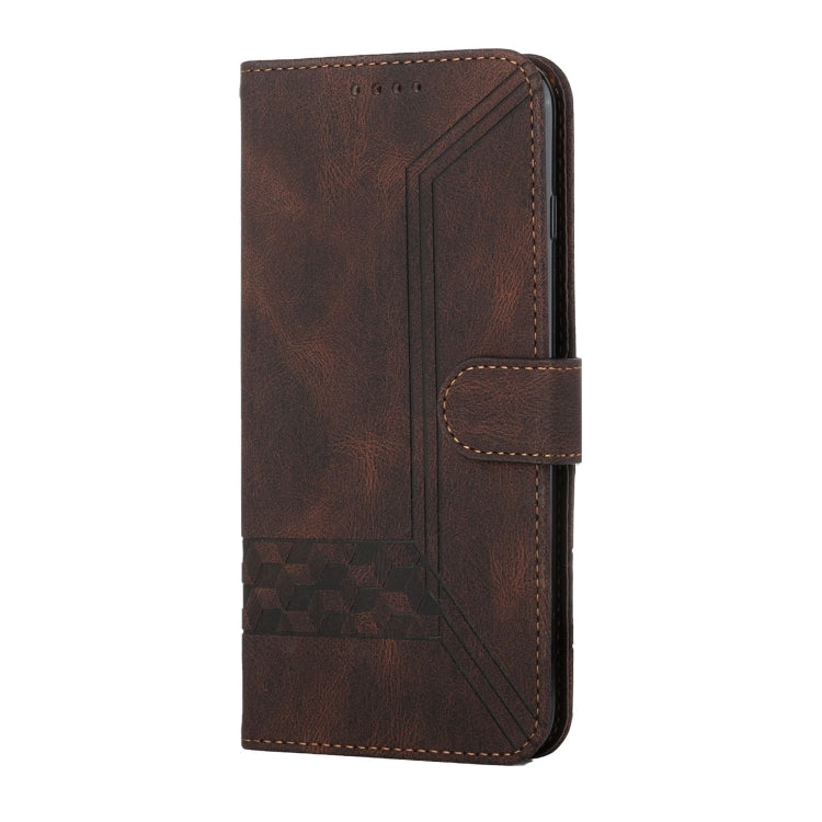 For Samsung Galaxy S23+ 5G Cubic Skin Feel Flip Leather Phone Case
