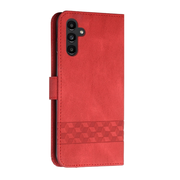 For Samsung Galaxy A54 5G Cubic Skin Feel Flip Leather Phone Case