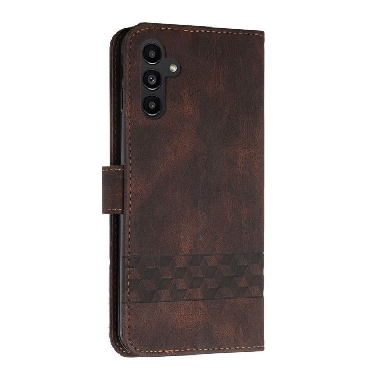 For Samsung Galaxy A54 5G Cubic Skin Feel Flip Leather Phone Case