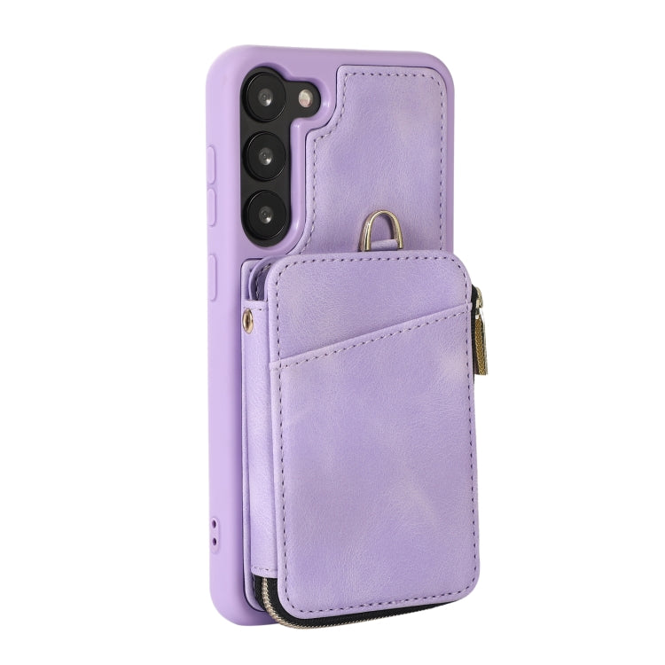 For Samsung Galaxy S23 5G Zipper Card Bag Back Cover Phone Case
