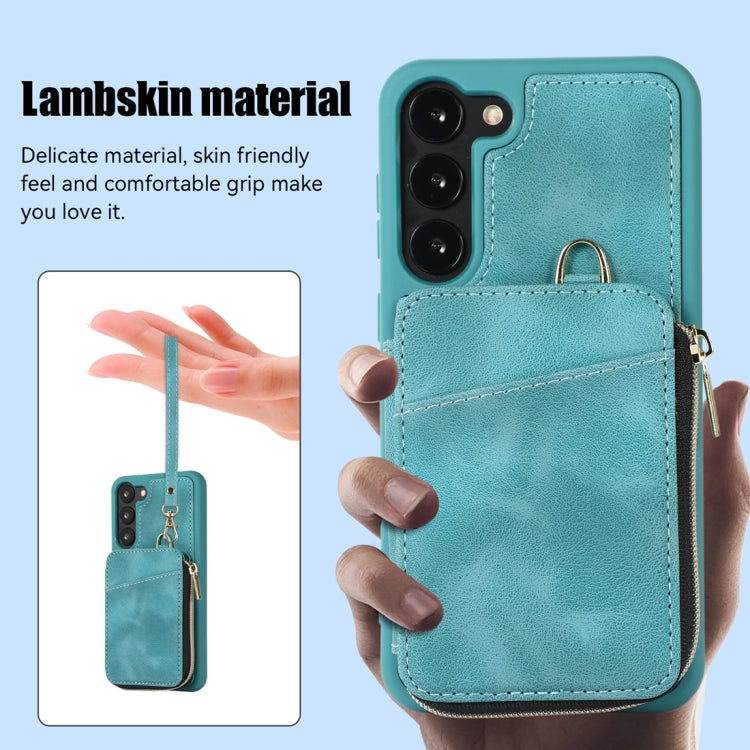 For Samsung Galaxy S23 5G Zipper Card Bag Back Cover Phone Case