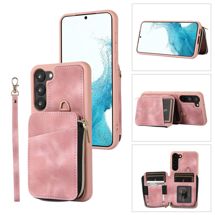 For Samsung Galaxy S23 5G Zipper Card Bag Back Cover Phone Case