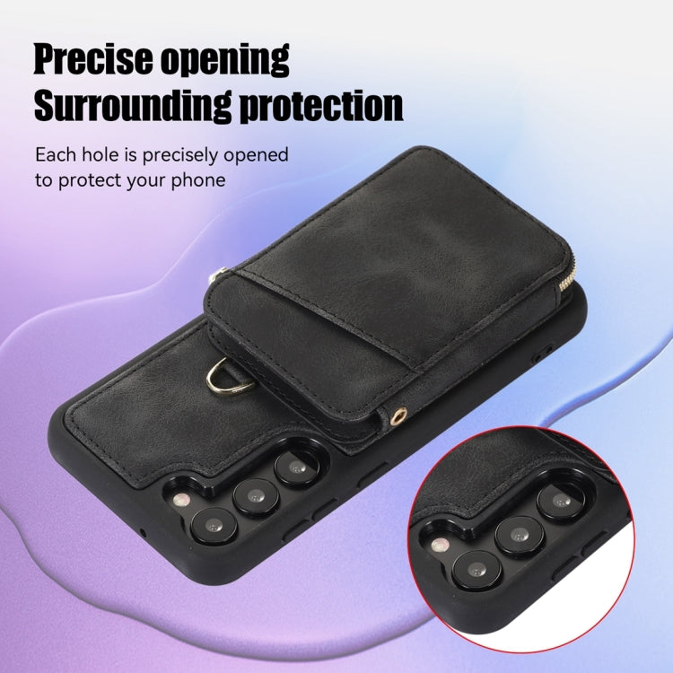 For Samsung Galaxy S23 5G Zipper Card Bag Back Cover Phone Case