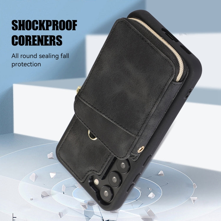 For Samsung Galaxy S23 5G Zipper Card Bag Back Cover Phone Case