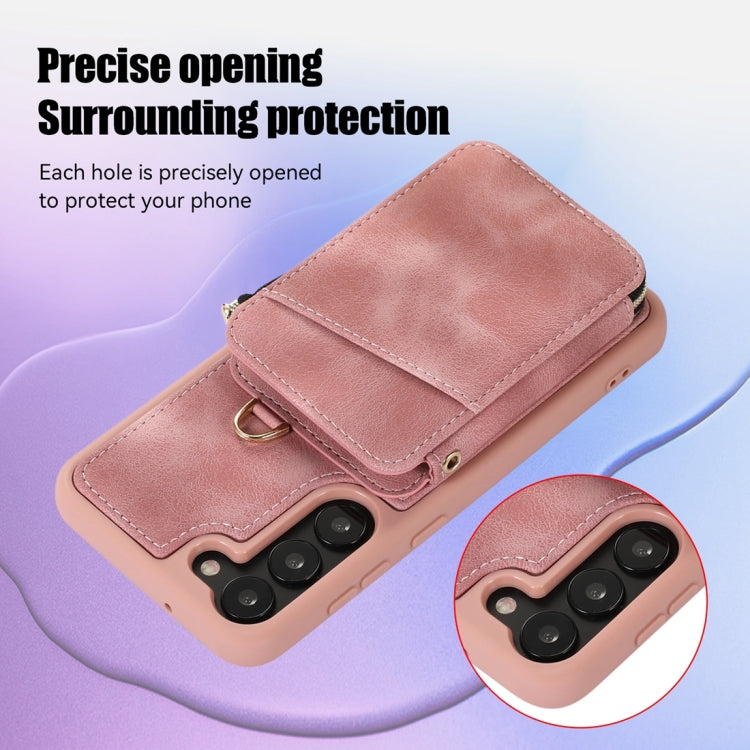 For Samsung Galaxy S23+ 5G Zipper Card Bag Back Cover Phone Case