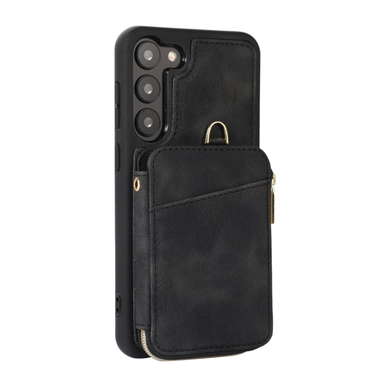 For Samsung Galaxy S23+ 5G Zipper Card Bag Back Cover Phone Case