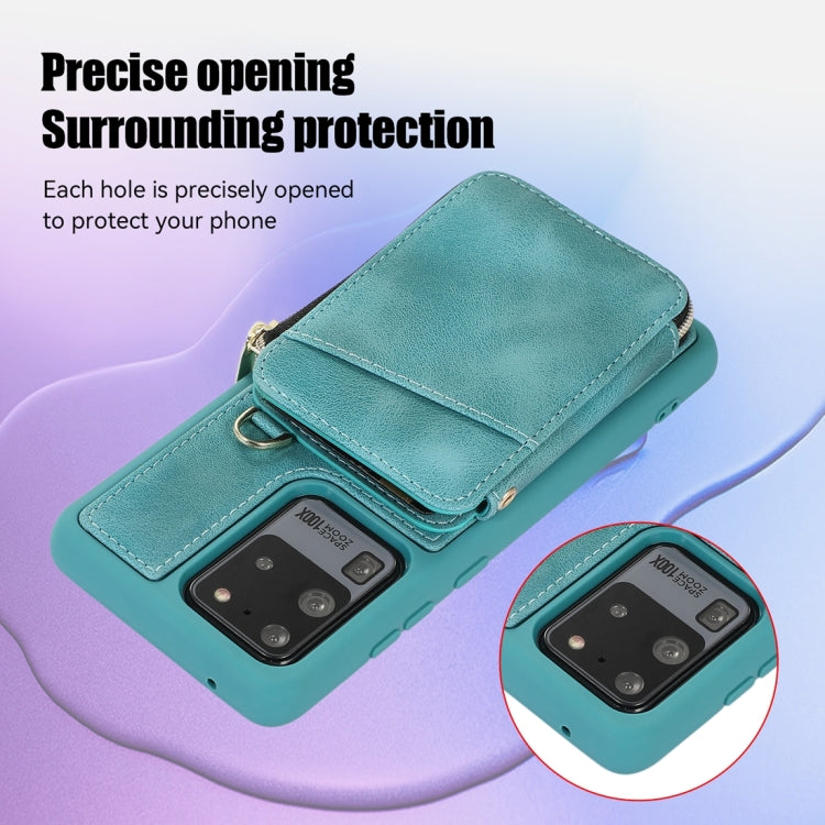 For Samsung Galaxy S20 Ultra Zipper Card Bag Back Cover Phone Case