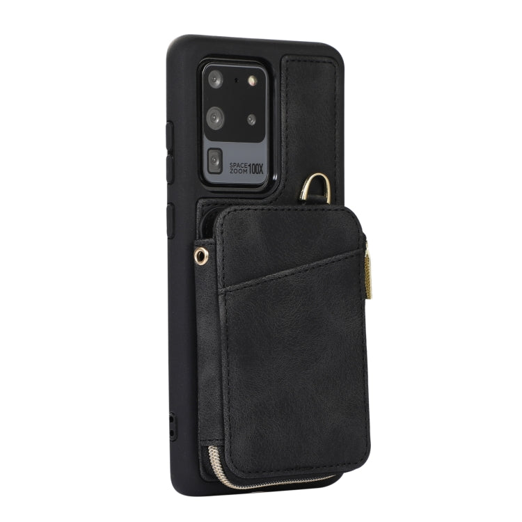 For Samsung Galaxy S20 Ultra Zipper Card Bag Back Cover Phone Case