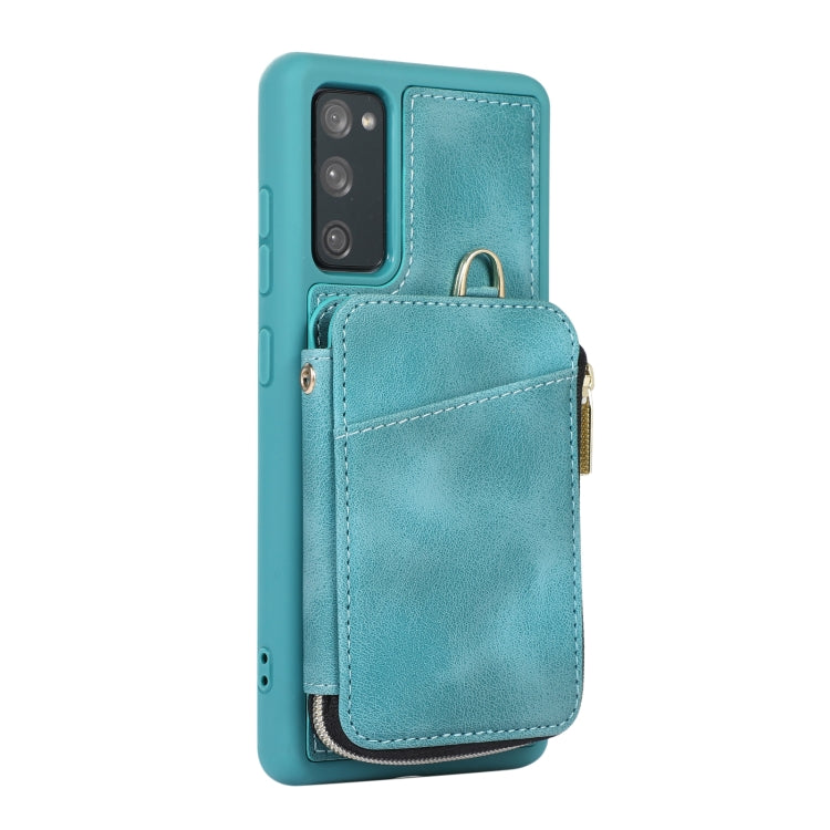 For Samsung Galaxy S20 FE Zipper Card Bag Back Cover Phone Case