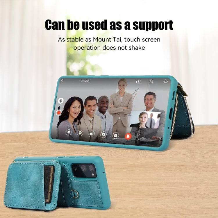 For Samsung Galaxy S20 FE Zipper Card Bag Back Cover Phone Case