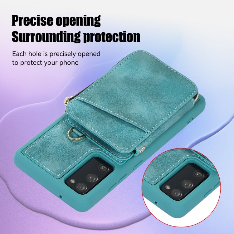For Samsung Galaxy S20 FE Zipper Card Bag Back Cover Phone Case