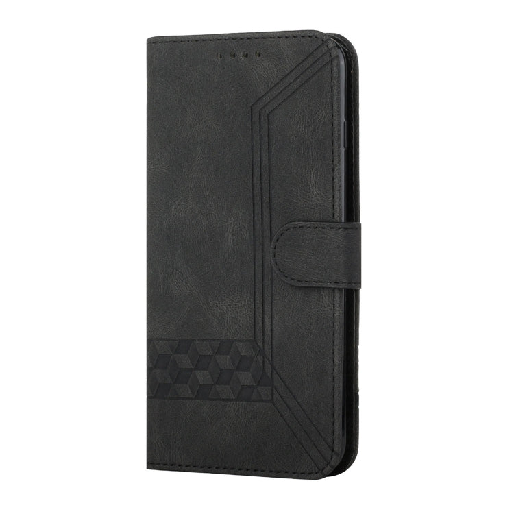 For Xiaomi Redmi 11A / 12C Cubic Skin Feel Flip Leather Phone Case