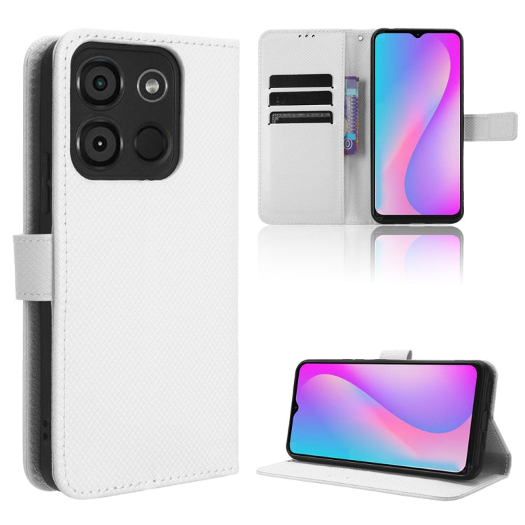 For Itel A60 Diamond Texture Leather Phone Case