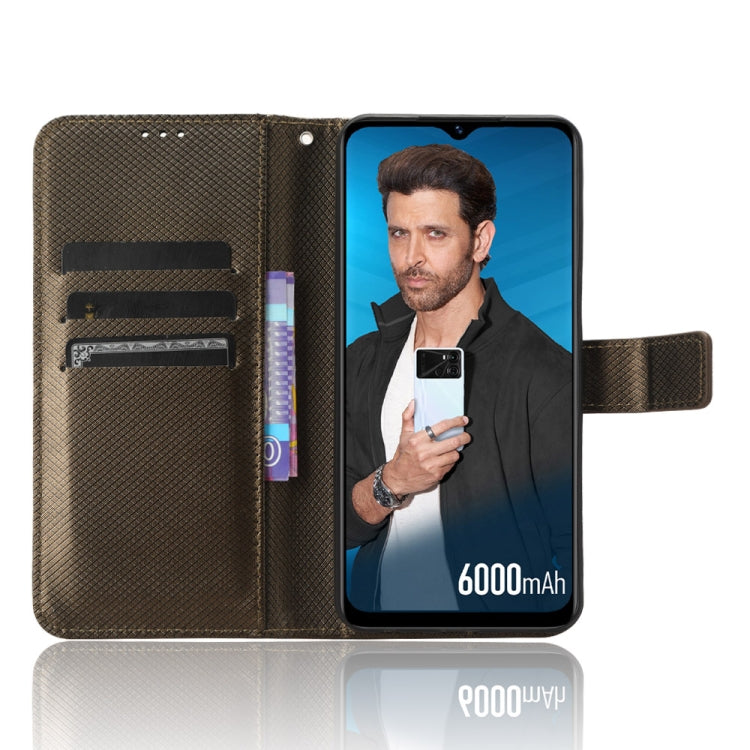 For Itel P40 Diamond Texture Leather Phone Case