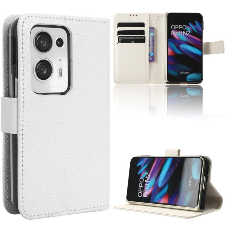 For OPPO Find N2 Diamond Texture Leather Phone Case