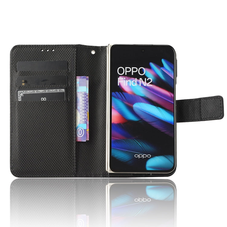 For OPPO Find N2 Diamond Texture Leather Phone Case