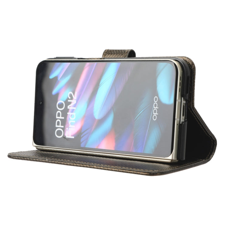 For OPPO Find N2 Diamond Texture Leather Phone Case