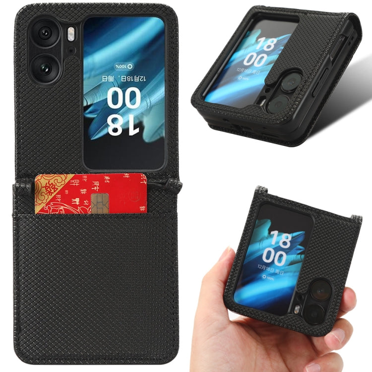 For OPPO Find N2 Flip Diamond Texture Leather Phone Case