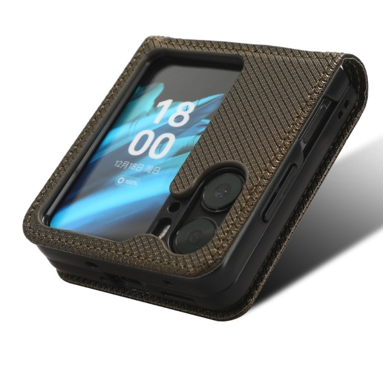 For OPPO Find N2 Flip Diamond Texture Leather Phone Case