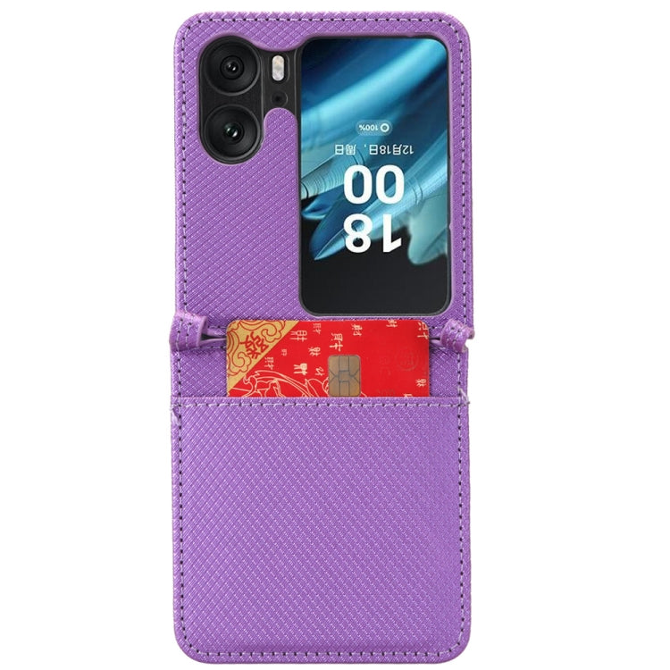 For OPPO Find N2 Flip Diamond Texture Leather Phone Case