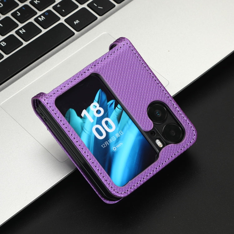 For OPPO Find N2 Flip Diamond Texture Leather Phone Case