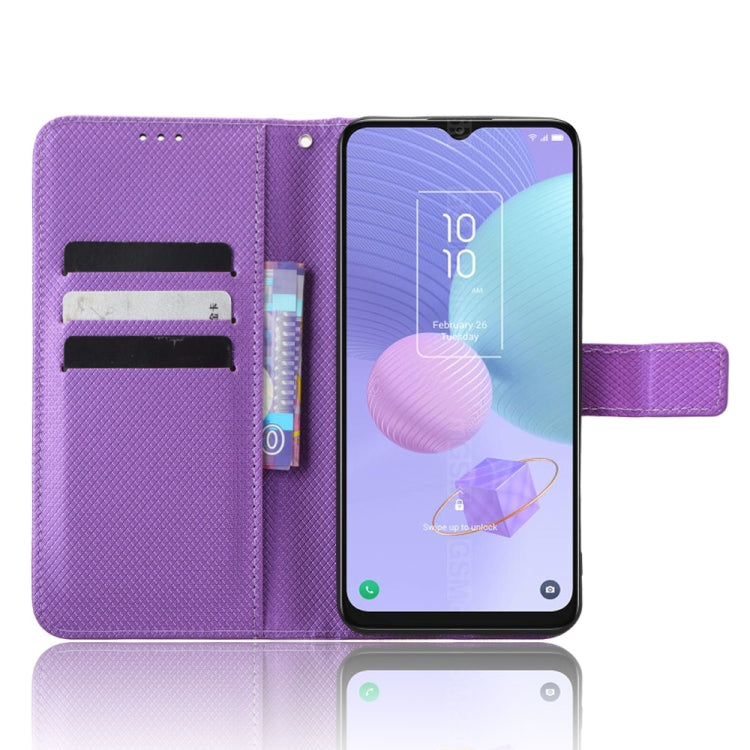 For TCL 408 Diamond Texture Leather Phone Case