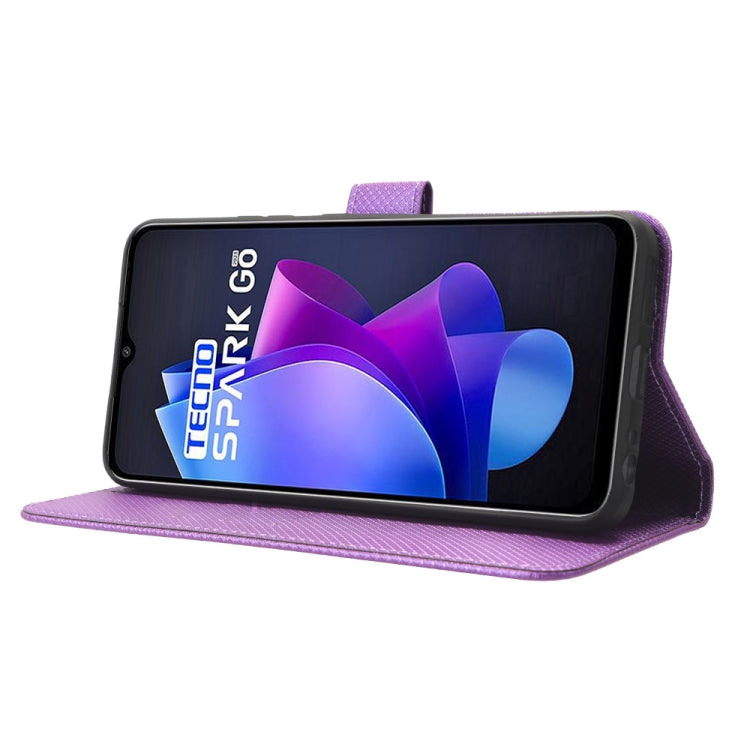 For Tecno Spark Go 2023 Diamond Texture Leather Phone Case