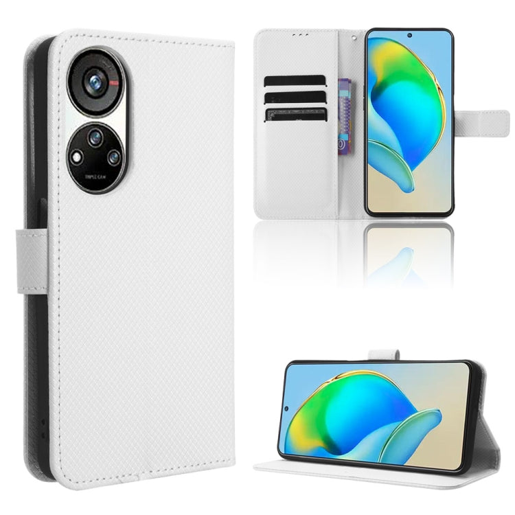 For ZTE Blade V40s Diamond Texture Leather Phone Case