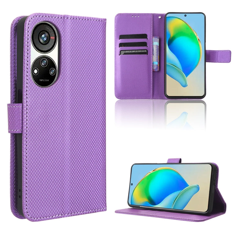 For ZTE Blade V40s Diamond Texture Leather Phone Case