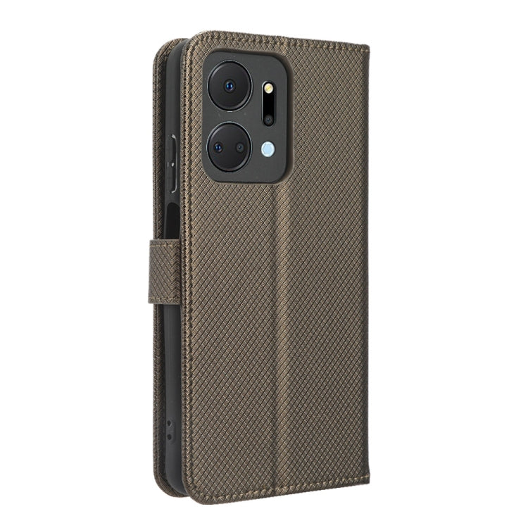 For Honor X7a Diamond Texture Leather Phone Case