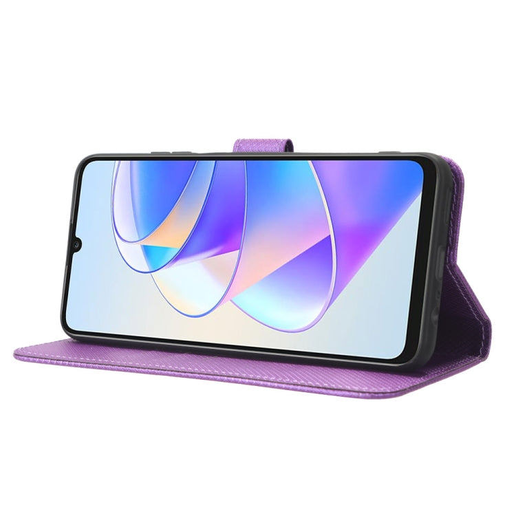 For Honor X7a Diamond Texture Leather Phone Case