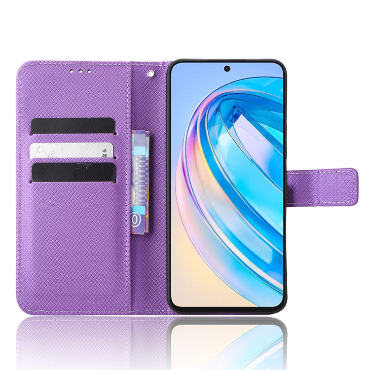 For Honor X8a Diamond Texture Leather Phone Case