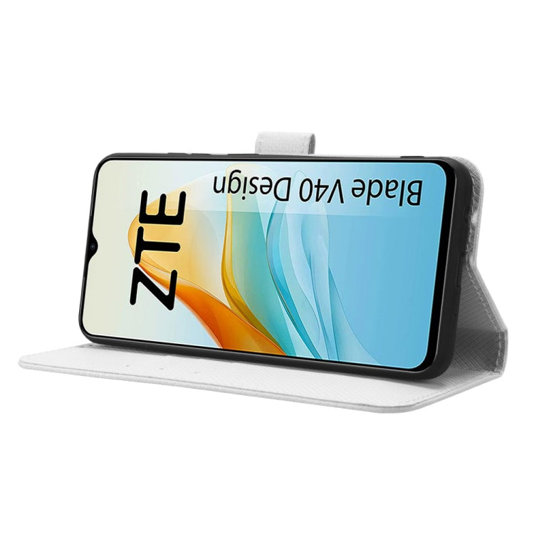 For ZTE Blade V40 Design Diamond Texture Leather Phone Case