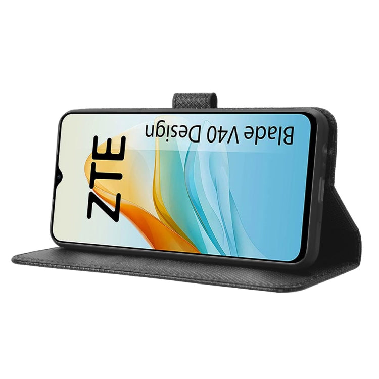 For ZTE Blade V40 Design Diamond Texture Leather Phone Case