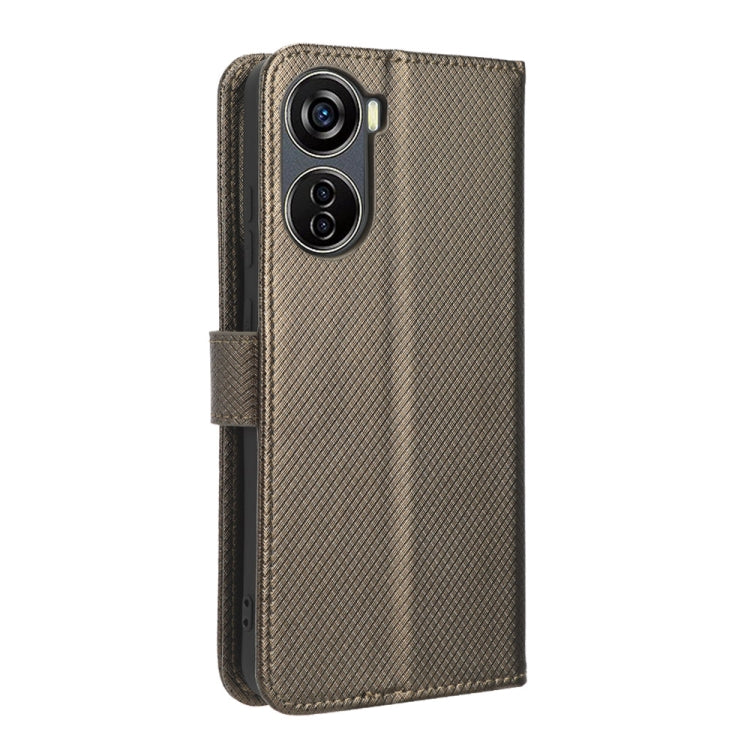 For ZTE Blade V40 Design Diamond Texture Leather Phone Case