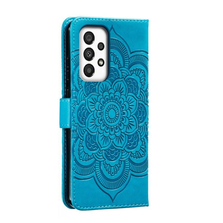 For Samsung Galaxy A34 5G Sun Mandala Embossing Pattern Phone Leather Case