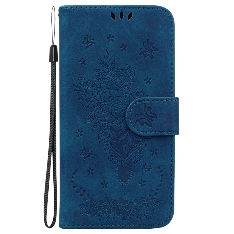 For Xiaomi Redmi Note 12 4G Global Butterfly Rose Embossed Leather Phone Case