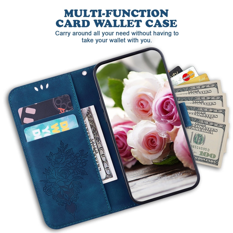 For Xiaomi Redmi Note 12 4G Global Butterfly Rose Embossed Leather Phone Case
