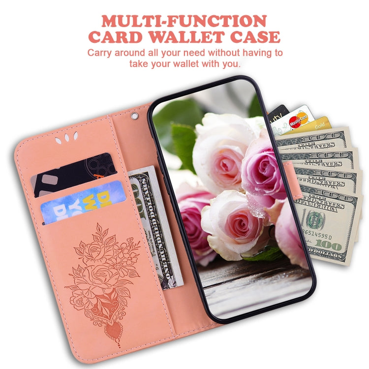 For Xiaomi Redmi Note 12 4G Global Butterfly Rose Embossed Leather Phone Case