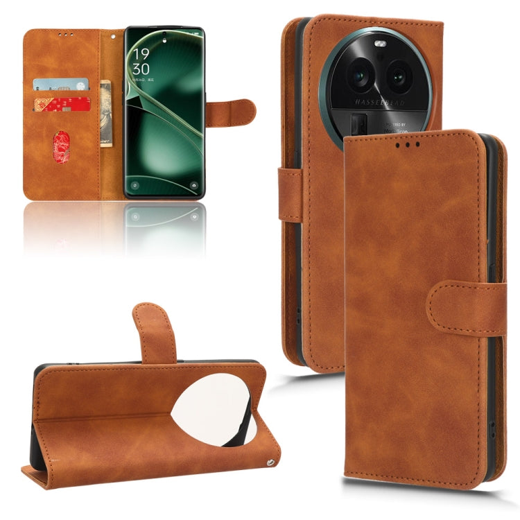 For OPPO Find X6 Skin Feel Magnetic Flip Leather Phone Case