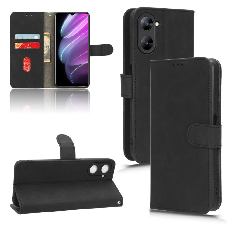 For Realme V30 / V30T Skin Feel Magnetic Flip Leather Phone Case