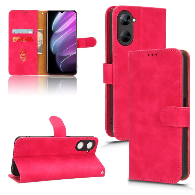 For Realme V30 / V30T Skin Feel Magnetic Flip Leather Phone Case