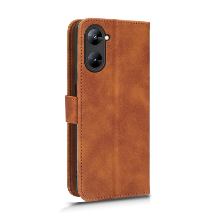 For Realme V30 / V30T Skin Feel Magnetic Flip Leather Phone Case