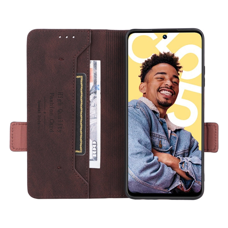 For Realme C55 Magnetic Clasp Leather Phone Case