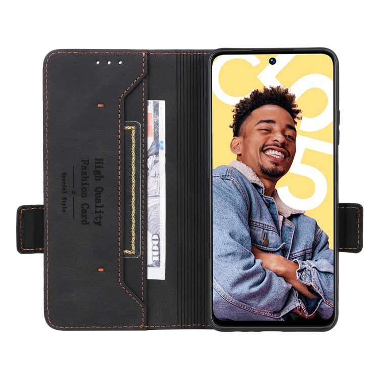 For Realme C55 Magnetic Clasp Leather Phone Case