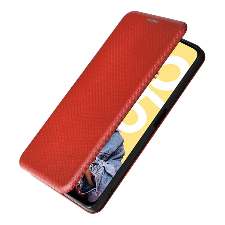 For Realme C55 Carbon Fiber Texture Flip Leather Phone Case